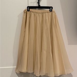Vintage Beige-y Pink  Midi Skirt